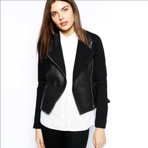Ted Baker Mixed Media Leather Moto Jacket